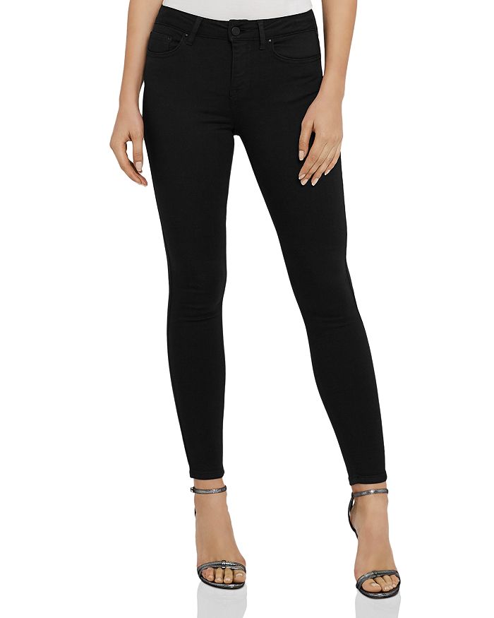 Lux Mid Rise Skinny Jeans in Black