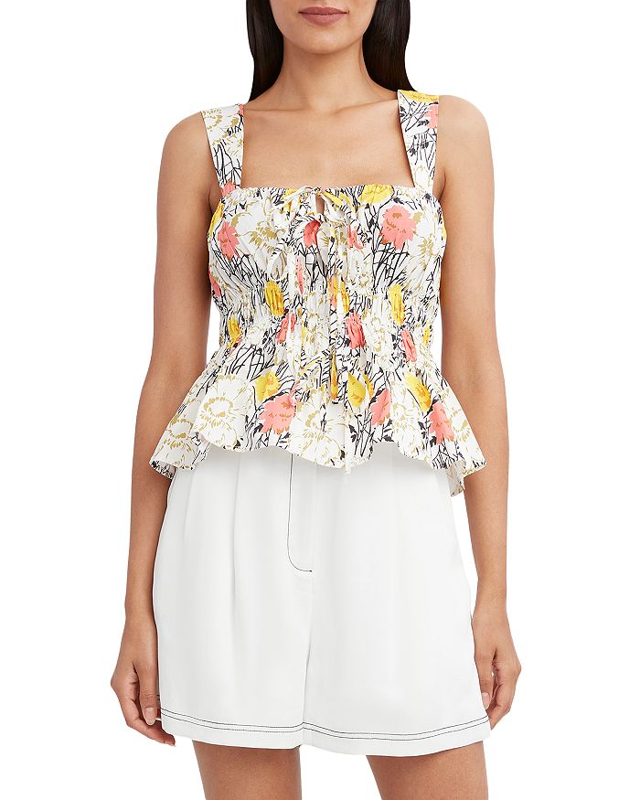 Floral Print Peplum Top