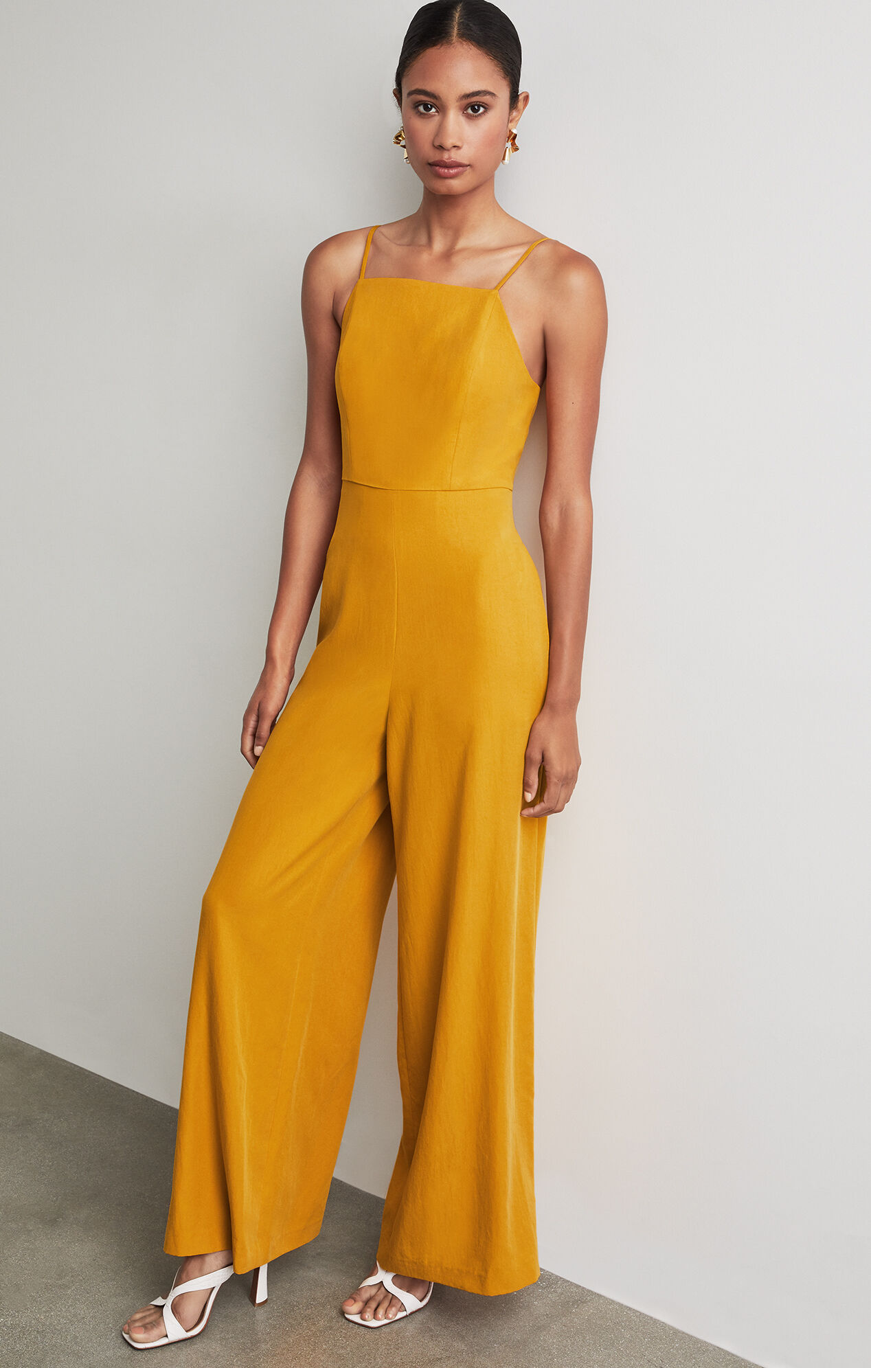 BCBGMAXAZRIA: Strappy Wide Leg Jumpsuit