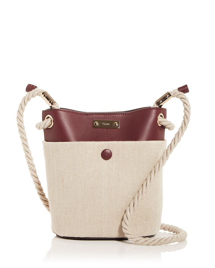 Key Small Linen Bucket Bag