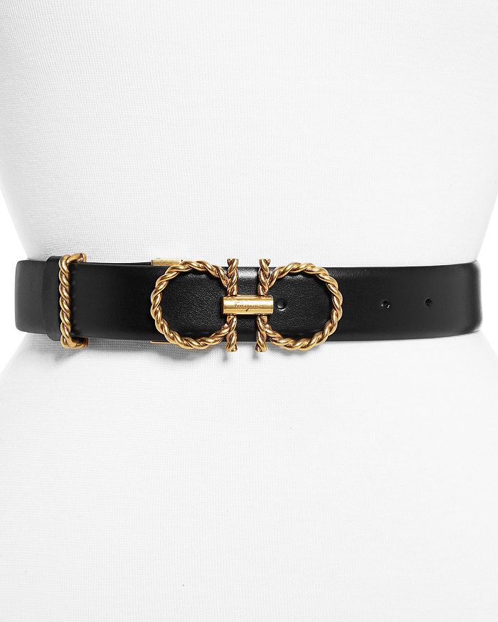 Women's New Gancini Torchon Leather Belt