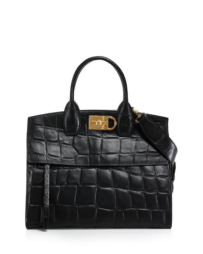 Studio Croc Embossed Satchel