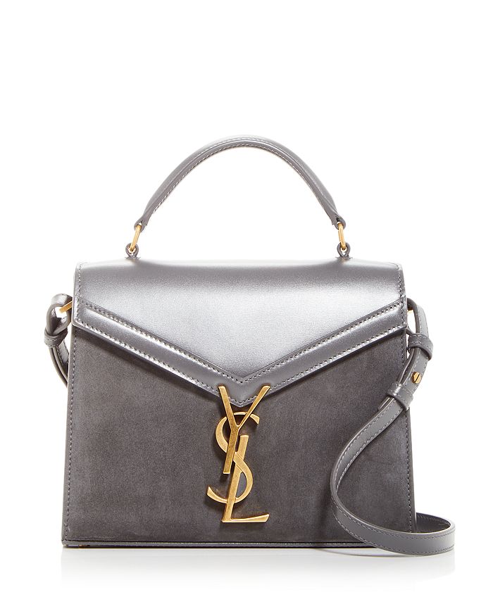 Cassandra Suede & Leather Mini Top Handle Crossbody