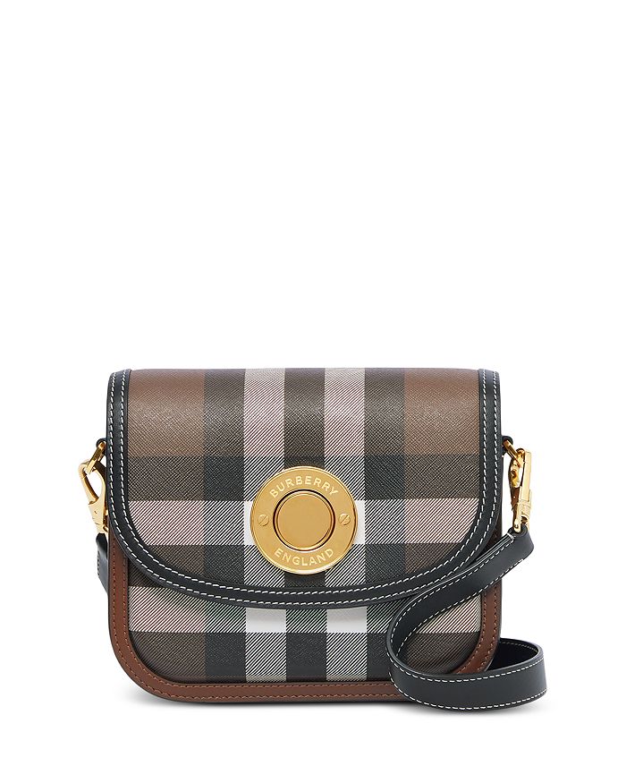 Elizabeth Check & Leather Small Crossbody Bag