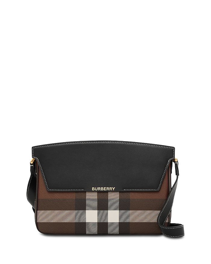 Catherine Leather & Check Shoulder Bag