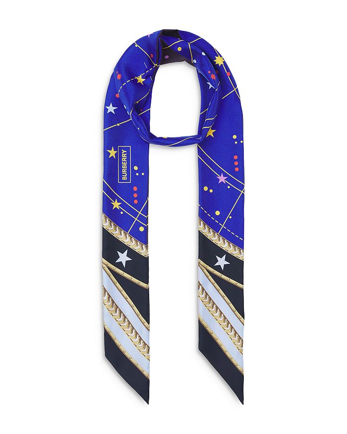 Astrological Silk Skinny Scarf