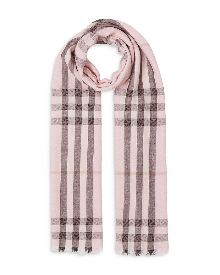 Giant Check Wool & Silk Scarf