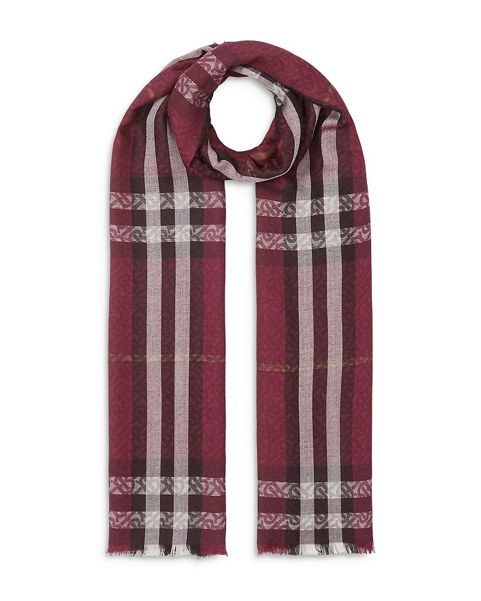 Giant Check Wool & Silk Scarf