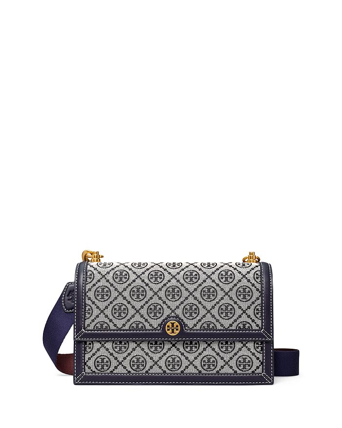 T Monogram Jacquard Shoulder Bag