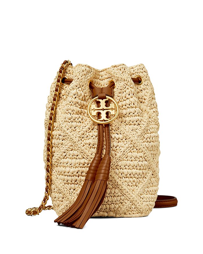 Fleming Soft Raffia Mini Bucket Bag