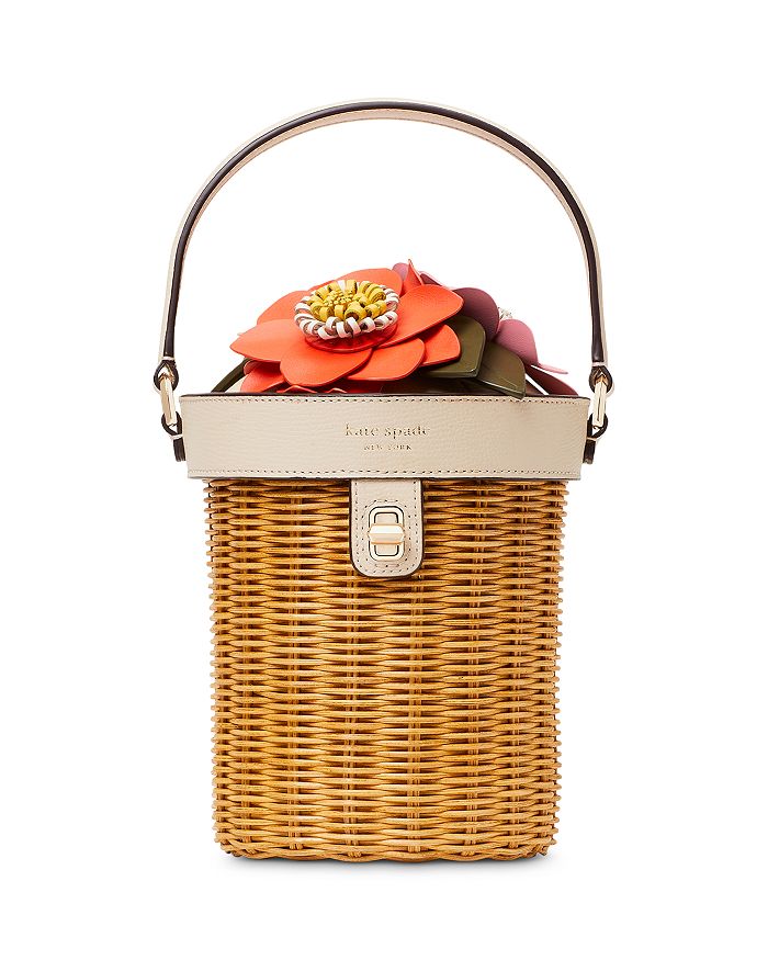 Petal Wicker Flower Pot Crossbody Bag