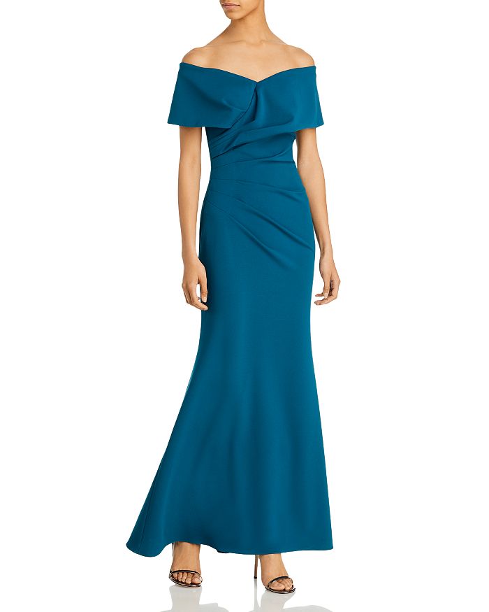 Off The Shoulder Cuff Wrap Gown - 100% Exclusive