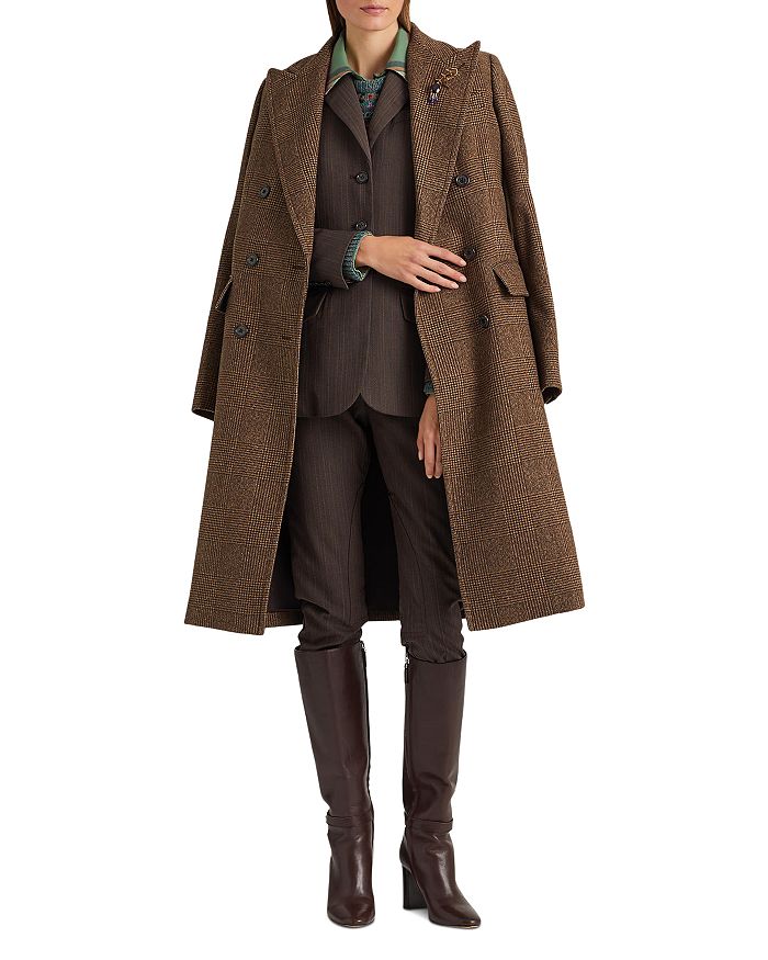 Double Breasted Wool Blend Coat