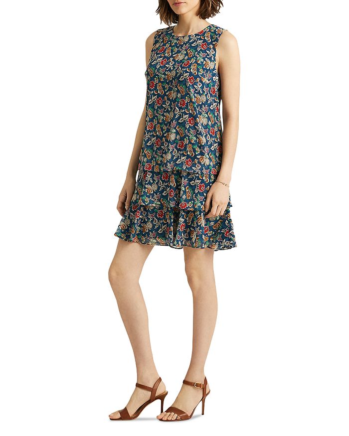 Floral Crinkle Georgette Dress