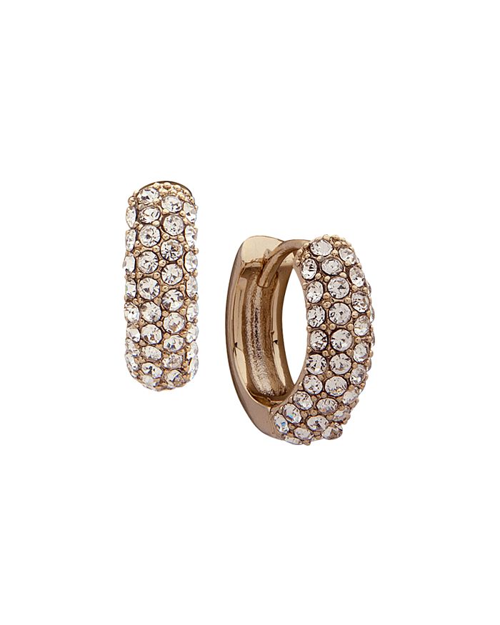 Pavé Huggie Hoop Earrings