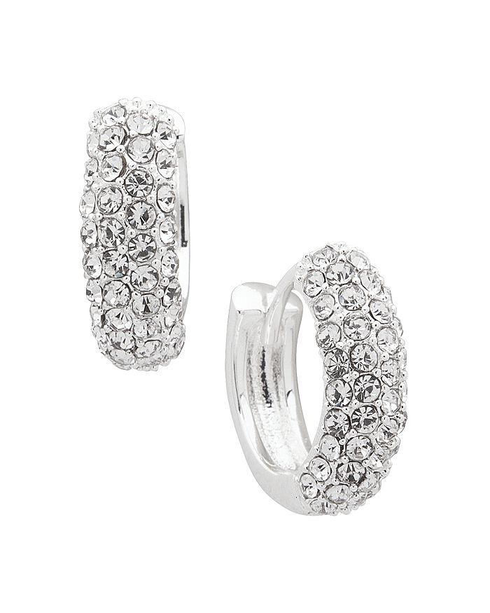 Pavé Huggie Hoop Earrings