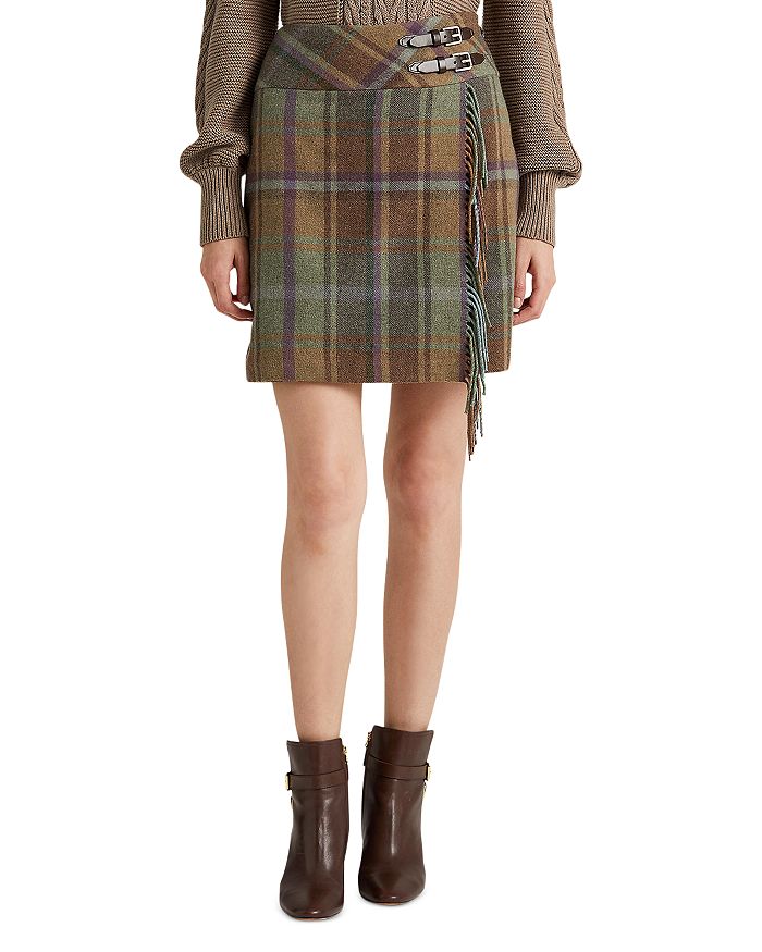 Plaid A-Line Skirt