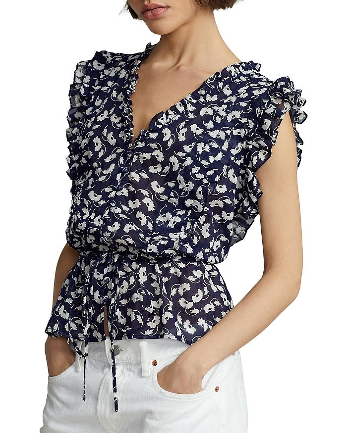 Sleeveless Printed Blouse