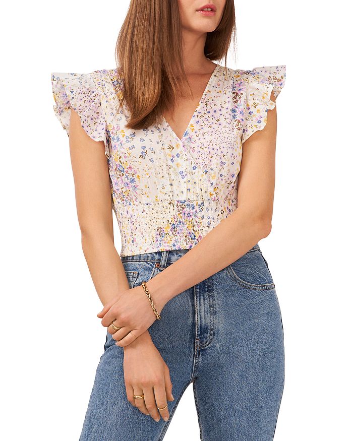 Flutter Sleeve Cropped Top