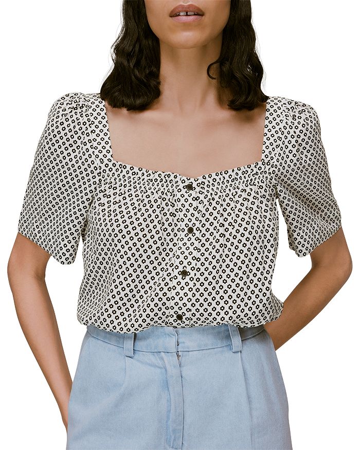 Tia Square Neck Daisy Blouse