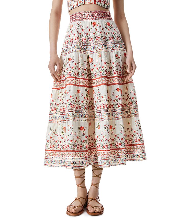 Melony Smocked Waist Midi Skirt