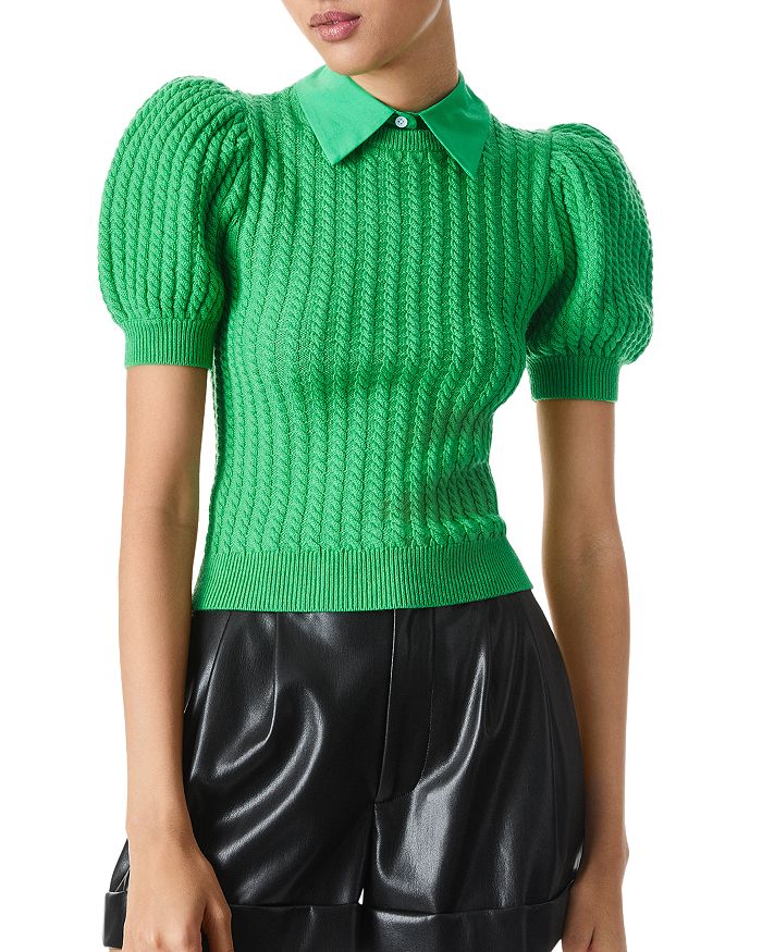 Chase Cable Puff Sleeve Sweater