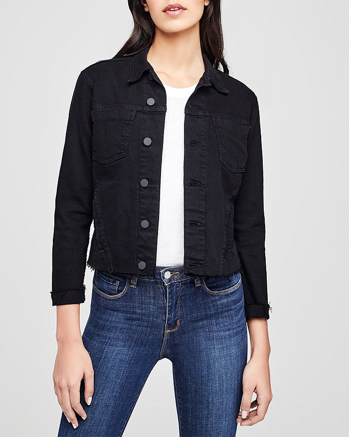 Janelle Raw-Edge Denim Jacket