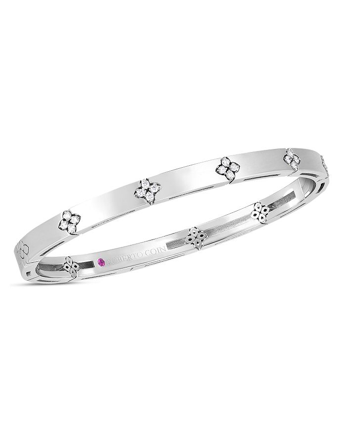 18K Love in Verona Diamond Flower Bangle