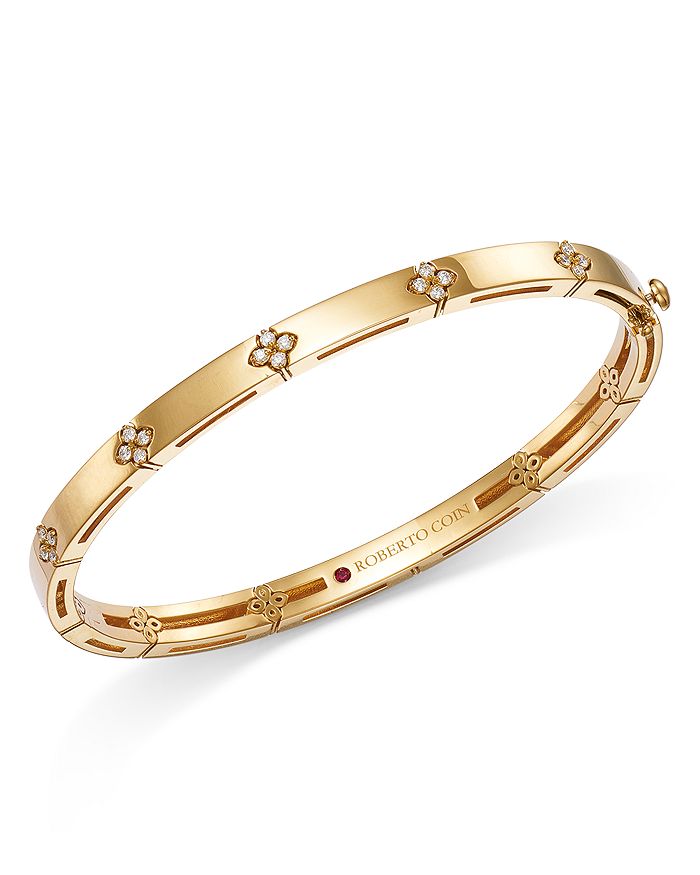 18K Love in Verona Diamond Flower Bangle