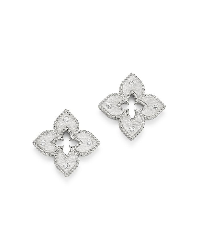 18K Petite Venetian Diamond Stud Earrings