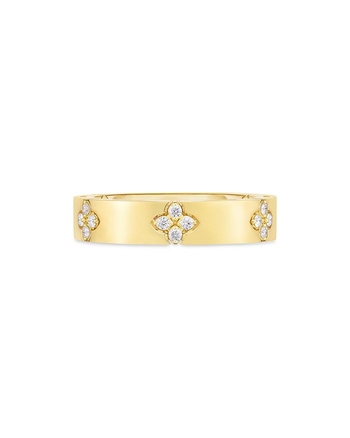 18K Yellow Gold Verona Diamond Flower Ring