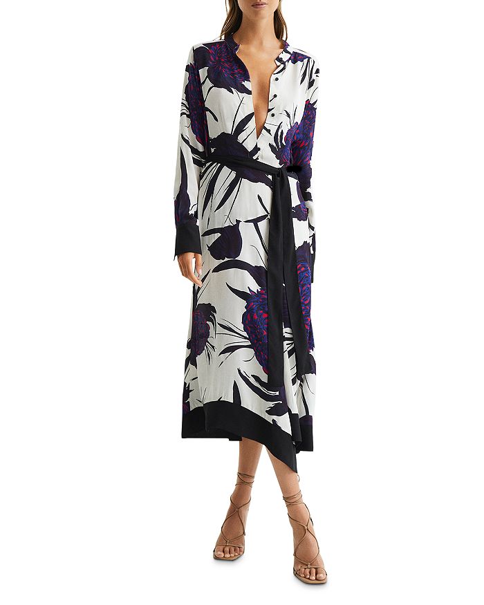 Lina Large Scale Floral Midi Dress