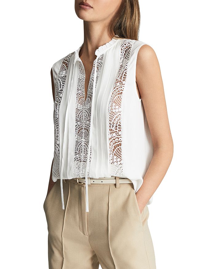 Greta Lace Trim Blouse