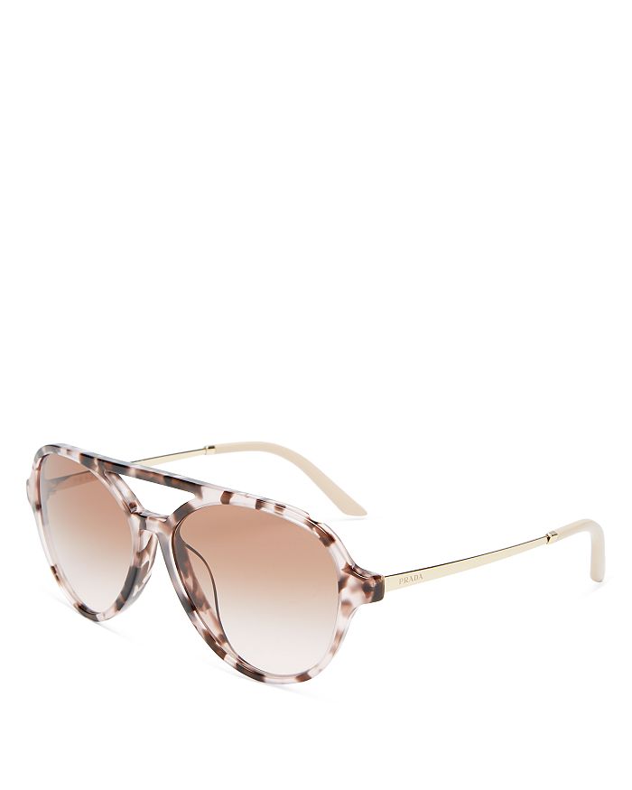 Women's Brow Bar Aviator Sunglasses, 57mm