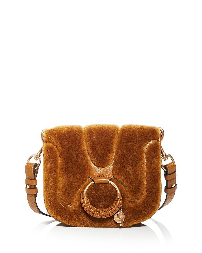 Hana Medium Shearling & Leather Crossbody