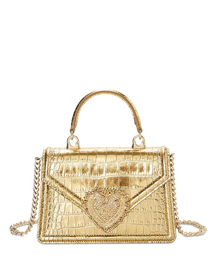 Embossed Metallic Leather Handbag