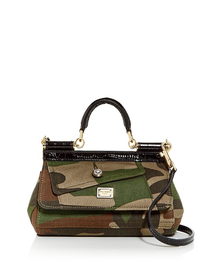 Camo Print Top Handle Crossbody