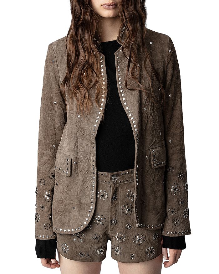 Very Studded Suede Blazer