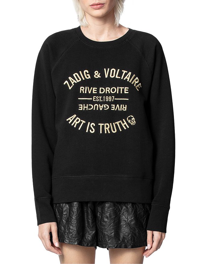 Message Print Cotton Sweatshirt