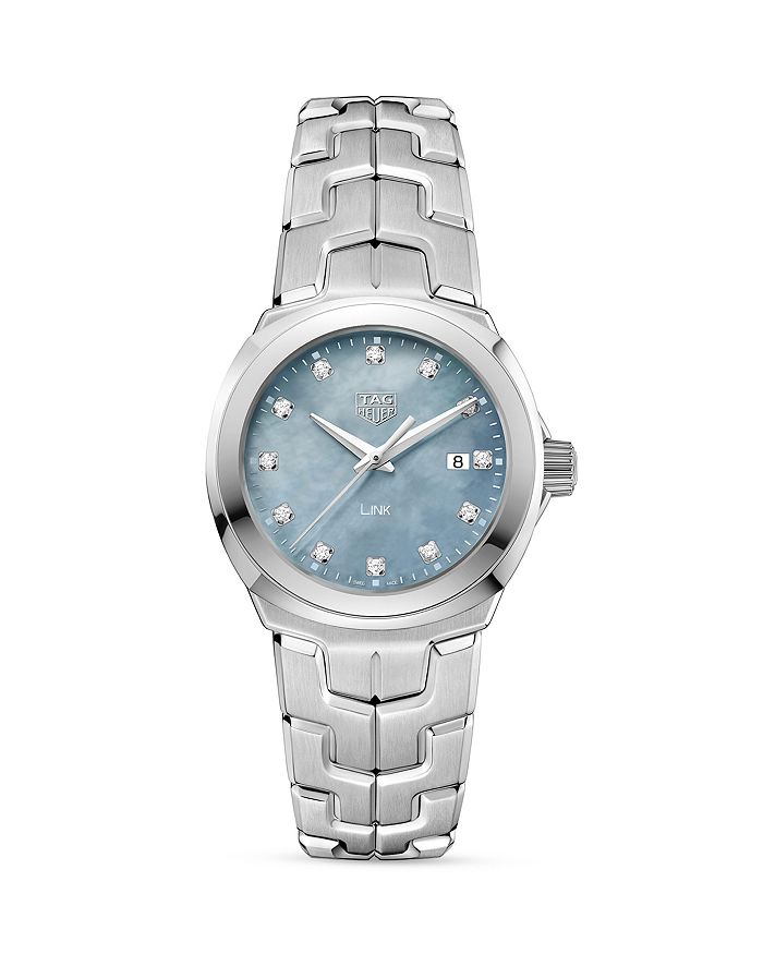 Link Quartz Ladies' Grey Blue Steel Watch, 32mm