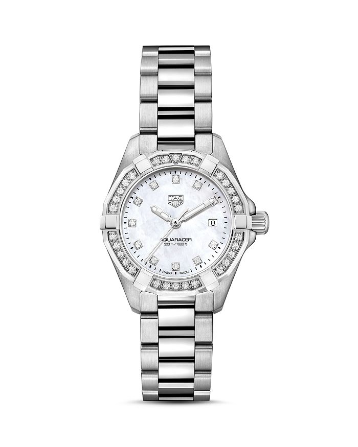 Aquaracer Diamond Bezel Watch, 27mm